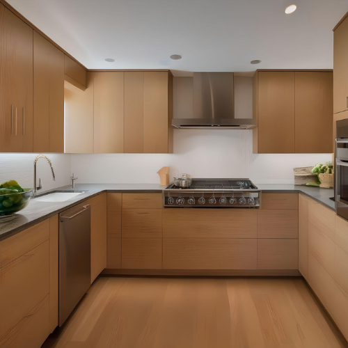 Rift-sawn white oak kitchen cabinets