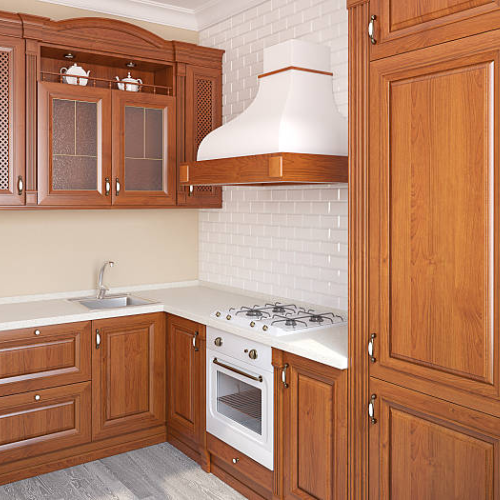 White oak shaker kitchen cabinets