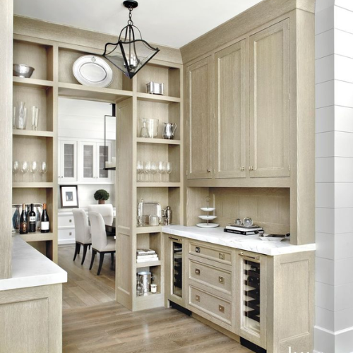 Luxurious Cerused Finishes white oak kitchen cabinets